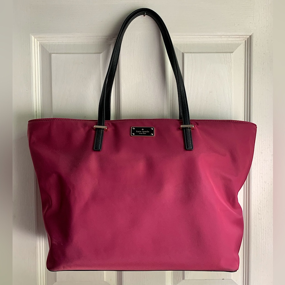 Kate Spade Raspberry Nylon Tote Bag